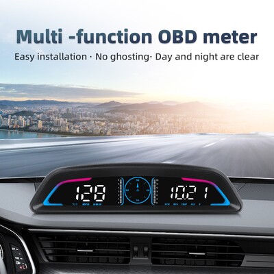 G3 / B3 Head Up Display OBD2 GPS Smart Car HUD digitális sebességmérő Biztonsági riasztó RPM Vízhőmérséklet fordulatszámmérő óra