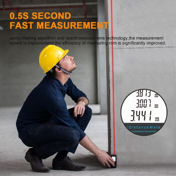 MILESEEY Laser Distance Meter X5 60M Laser Tape Measure, Ηλεκτρονικός χάρακας πολλαπλών μετρήσεων, παράδοση 3-10 ημερών