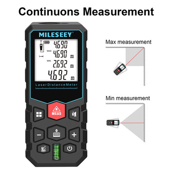 MILESEEY Laser Distance Meter X5 60M Laser Tape Measure, Ηλεκτρονικός χάρακας πολλαπλών μετρήσεων, παράδοση 3-10 ημερών