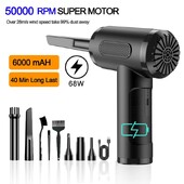 Pārnēsājams saspiestā gaisa putekļu pūtēja tīrītājs USB uzlādes dators mājsaimniecības ventilatora tīrītājs automašīnas lieljaudas, jaudīga tīrīšana