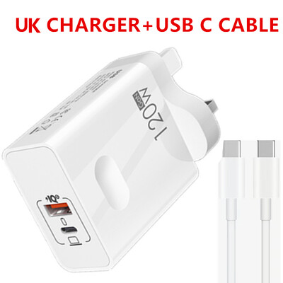 120 W kiirlaadija USB-tüüpi C PD kaabel Kiirlaadimine Kiirlaadimine 3.0 Adapter iPhone Xiaomi Samsung Oneplus Pixel mobiiltelefonidele