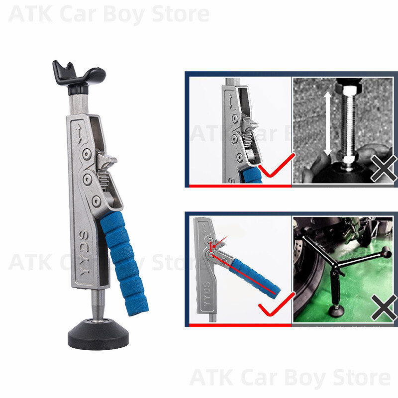 Kit de ridicare portabil pentru motociclete din oțel inoxidabil pentru curățarea și reglarea lanțului mașinii Structura de ridicare cu clichet Coborâre rapidă de ridicare