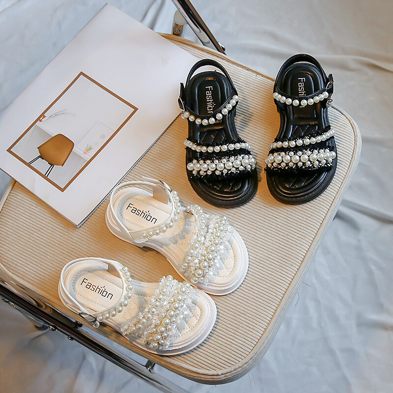 2023. aasta suvi, uued väikeste tüdrukute kingad Sweet Pearl Princess Korea stiilis moesandaalid Väikesed aroomistiilid tüdrukutele