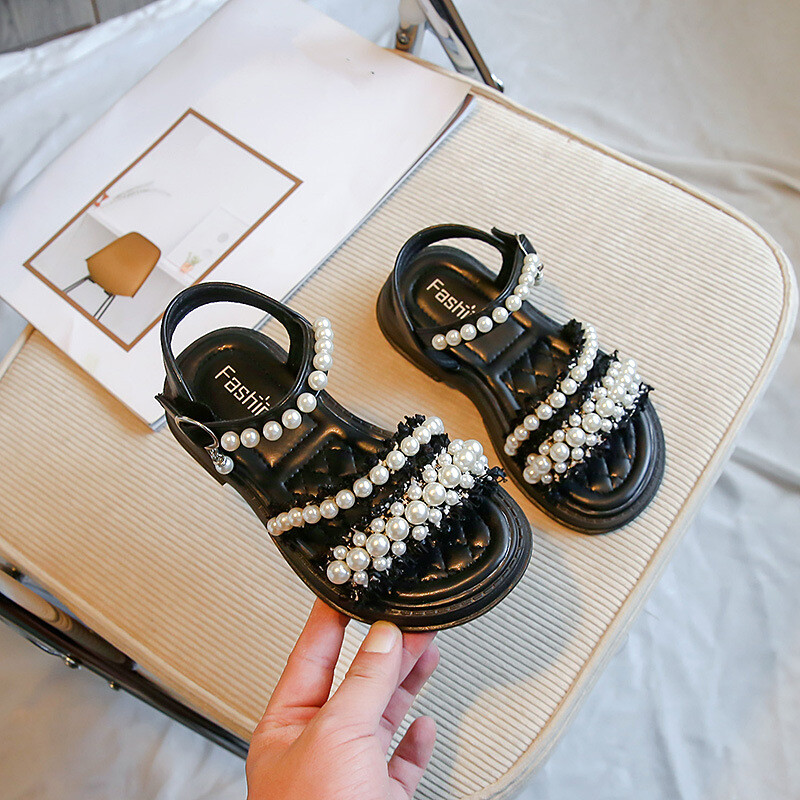 2023. aasta suvi, uued väikeste tüdrukute kingad Sweet Pearl Princess Korea stiilis moesandaalid Väikesed aroomistiilid tüdrukutele