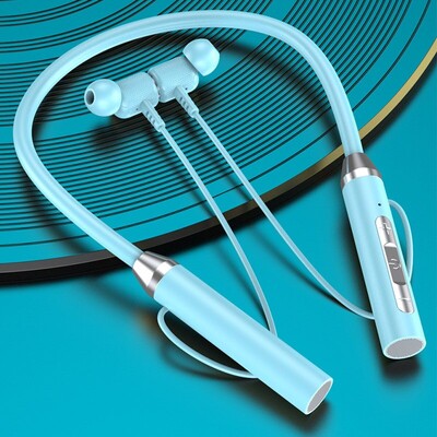 Ασύρματα ακουστικά Bluetooth 5.0 Ακουστικά λαιμού σιλικόνη Hifi 9D Stereo Sports Headset Halter Αδιάβροχα μαγνητικά ακουστικά