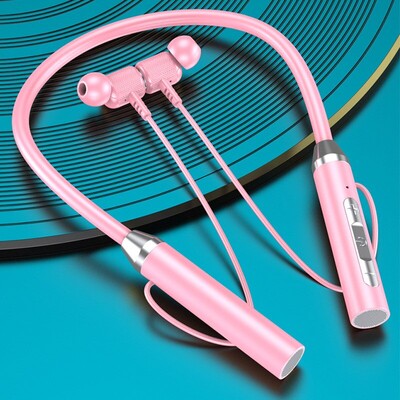 Ασύρματα ακουστικά Bluetooth 5.0 Ακουστικά λαιμού σιλικόνη Hifi 9D Stereo Sports Headset Halter Αδιάβροχα μαγνητικά ακουστικά