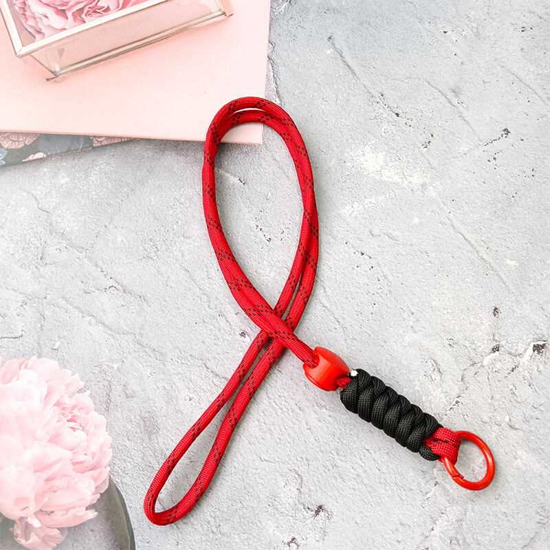 Snur pentru telefon mobil Snur creativ scurt impletit Husa pentru telefon mobil Breloc detasabil anti-pierdere 46CM Noduri asortate culori