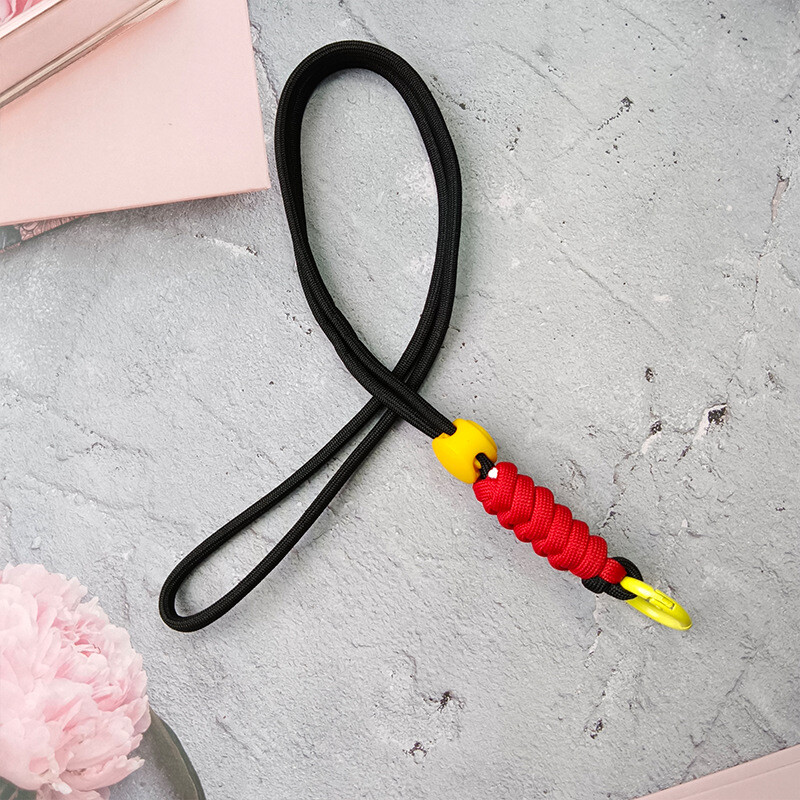 Snur pentru telefon mobil Snur creativ scurt impletit Husa pentru telefon mobil Breloc detasabil anti-pierdere 46CM Noduri asortate culori