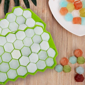 1бр Honeycomb 37 Lattice Cube Tray Maker с капак Направи си сам форма за лед