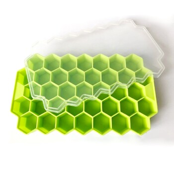 1бр Honeycomb 37 Lattice Cube Tray Maker с капак Направи си сам форма за лед