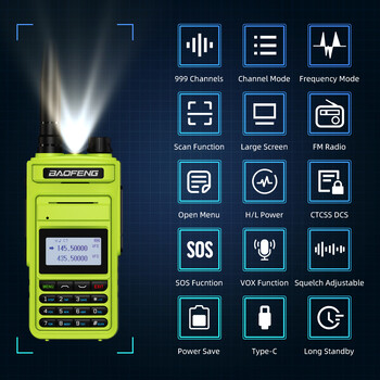 BAOFENG P15UV Walkie Talkie High Power Long Range Dual Band 999 Κανάλια Φορητός πομποδέκτης HF 2Way Ham Radios UV-13 Αναβαθμισμένα