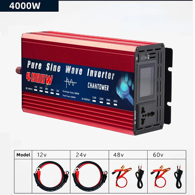 Invertor 12V 220V 2000W 3000W 4000W DC 12v/24v la AC 220v/110v Undă sinusoidală pură Surse de alimentare Convertor de tensiune Invertor solar pentru mașină