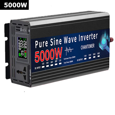 Inverter 12V 220V 2000W 3000W 4000W DC 12v/24v AC 220v/110v Puhas siinuslaine toiteallika pingemuundur auto päikeseenergia inverter