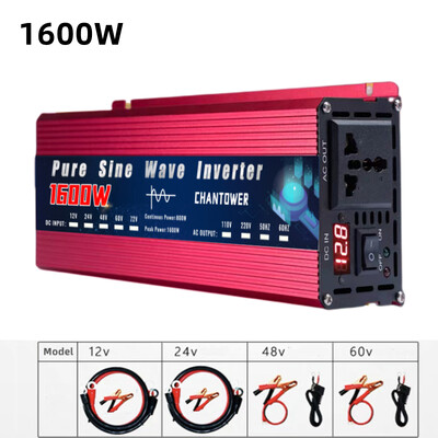 Inverter 12V 220V 2000W 3000W 4000W DC 12v/24v AC 220v/110v Puhas siinuslaine toiteallika pingemuundur auto päikeseenergia inverter