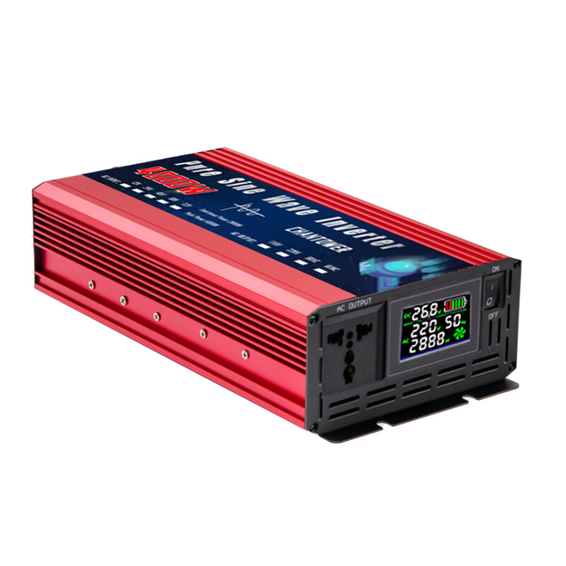 Inverter 12V 220V 2000W 3000W 4000W DC 12v/24v AC 220v/110v Puhas siinuslaine toiteallika pingemuundur auto päikeseenergia inverter