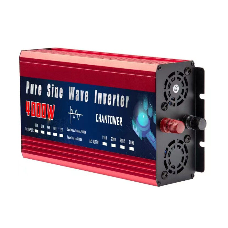 Inverter 12V 220V 2000W 3000W 4000W DC 12v/24v AC 220v/110v Puhas siinuslaine toiteallika pingemuundur auto päikeseenergia inverter