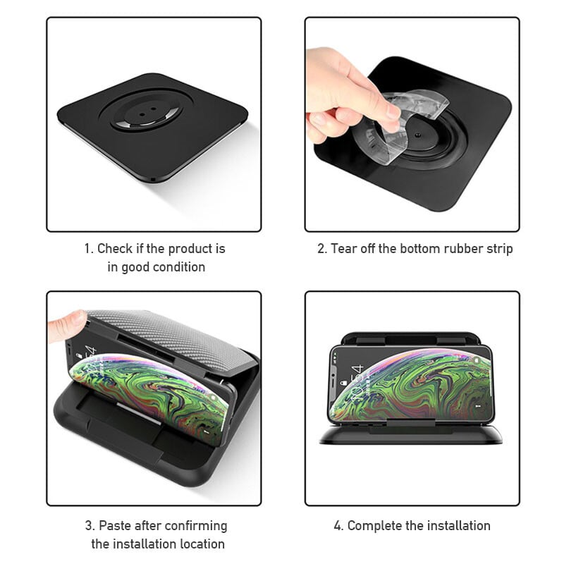 Automobilinio telefono laikiklio laikiklis universalus prietaisų skydelyje