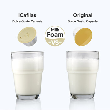 iCafilas Refillable Adapter For Dolce Gusto Coffee Capsule Milk Form Filter Pod από ανοξείδωτο χάλυβα για Geino S Coffee Maker Mahcine