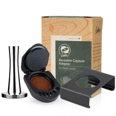 Adaptor reîncărcabil iCafilas pentru capsulă de cafea Dolce Gusto, filtru cu formă de lapte, oțel inoxidabil, pentru aparatul de cafea Geino S Mahcine