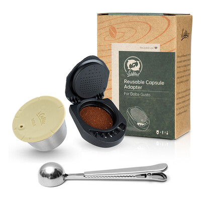 Adaptor reîncărcabil iCafilas pentru capsulă de cafea Dolce Gusto, filtru cu formă de lapte, oțel inoxidabil, pentru aparatul de cafea Geino S Mahcine