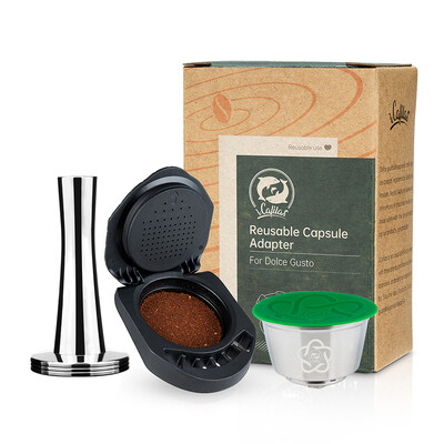 Adaptor reîncărcabil iCafilas pentru capsulă de cafea Dolce Gusto, filtru cu formă de lapte, oțel inoxidabil, pentru aparatul de cafea Geino S Mahcine