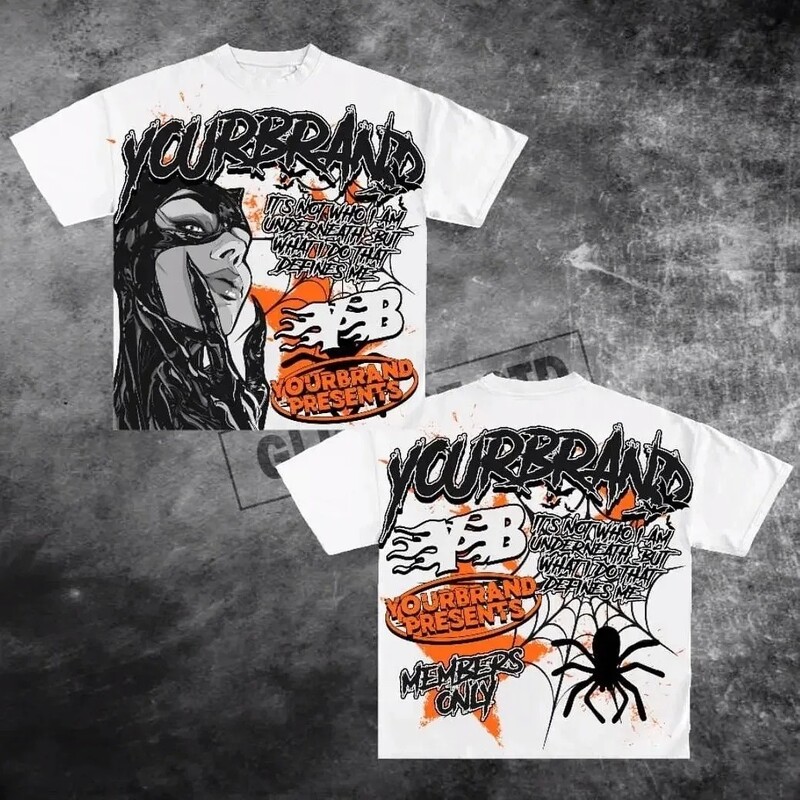 Oversized Summer hip-hop print retro y2k top paari t-särk meeste ja naiste Harajuku gooti mustriga puhas puuvillane lühikeste varrukatega