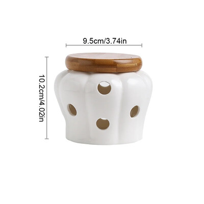 Õõnes ažuurne keraamiline kaanega küüslaugupurk kõrvitsakujuline küüslaugupea ingver tšilli pipar säilituspurgid küünla lambivari