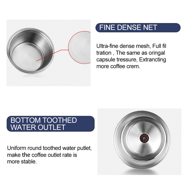 Korduvtäidetav roostevabast terasest metallist korduvkasutatav Dolce Gusto kapsli silikoonkate Dolce Gusto kohvimasina klambriga kohvilusikas