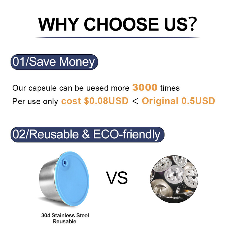 Korduvtäidetav roostevabast terasest metallist korduvkasutatav Dolce Gusto kapsli silikoonkate Dolce Gusto kohvimasina klambriga kohvilusikas