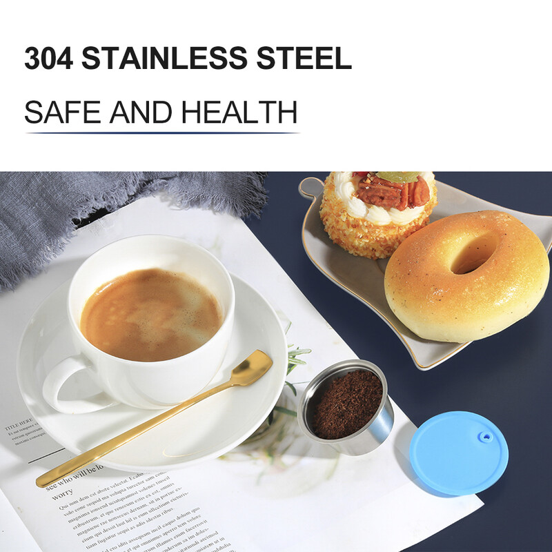 Korduvtäidetav roostevabast terasest metallist korduvkasutatav Dolce Gusto kapsli silikoonkate Dolce Gusto kohvimasina klambriga kohvilusikas