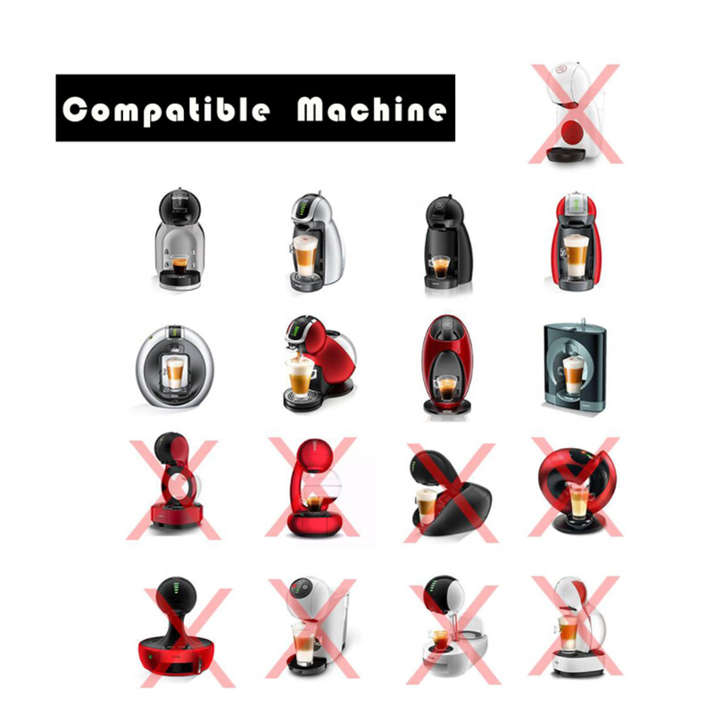 Korduvtäidetav roostevabast terasest metallist korduvkasutatav Dolce Gusto kapsli silikoonkate Dolce Gusto kohvimasina klambriga kohvilusikas