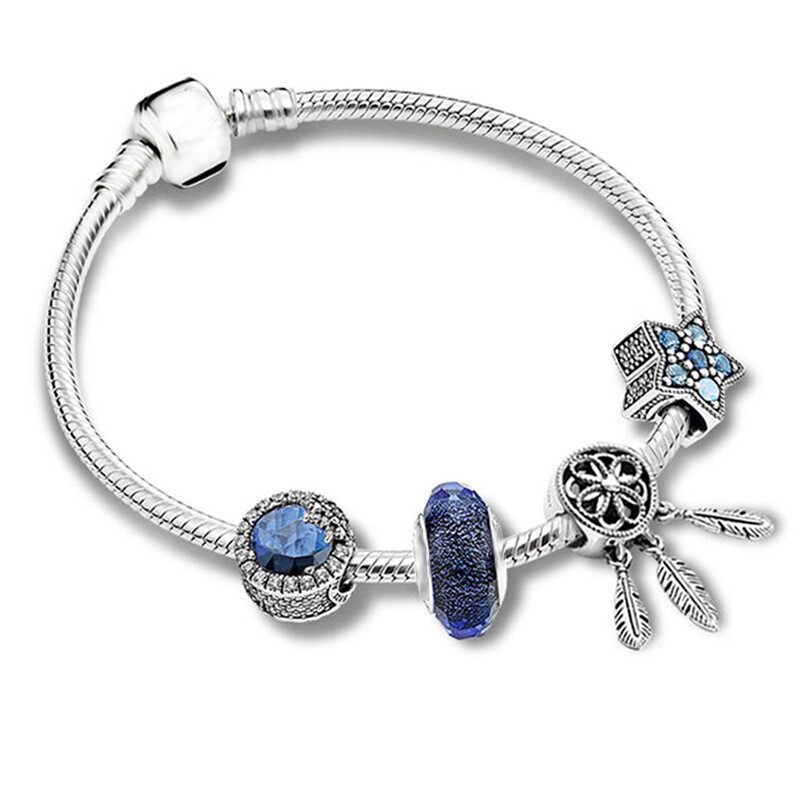 Moteriška kutų svajonių gaudyklės apyrankė su putojančiomis žvaigždėmis stikliniais karoliukais su kalnų krištolo gražia moteriška apyrankė