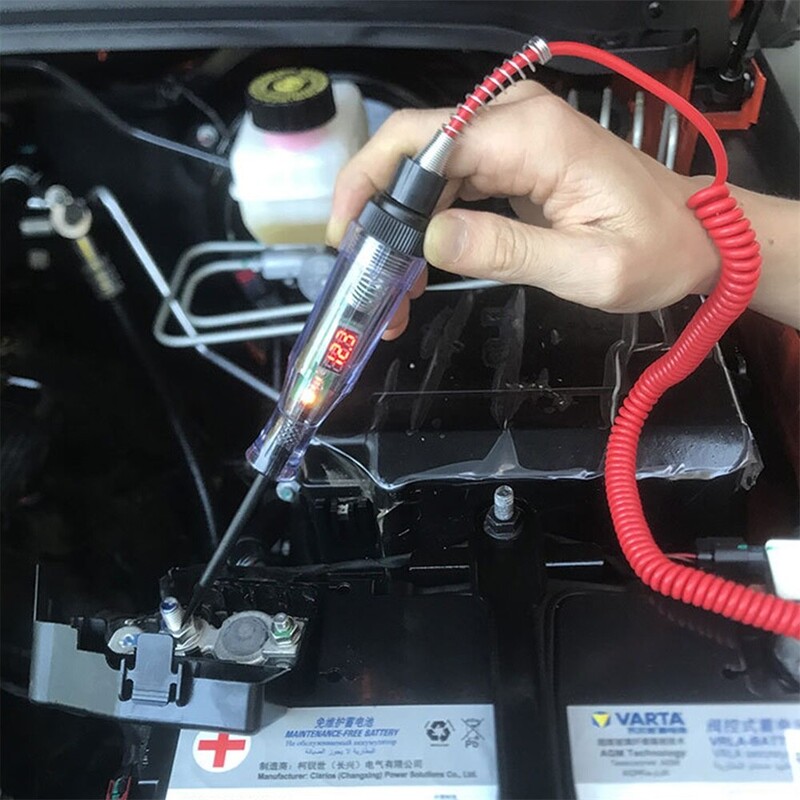 Tester de circuit de tensiune pentru camioane pentru mașini Instrumente pentru auto 6V 24V Sondă de diagnosticare pentru mașină Test Pen Bec Instrumente pentru stilou de măsurare electric
