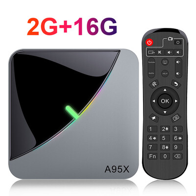 Smart TV BOX A95X F3 Air 4K 2.4G/5G Dual Wifi RGB Light Amlogic S905X3 4GB 32GB 64GB Android 9 Set Top TV Box