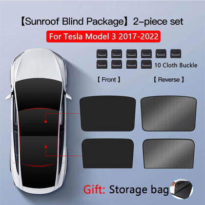 Parasolar Trapă pentru Tesla Model 3 Highland Model Y 2017-2024 Upgrade Cataramă din pânză de gheață Parasolare Acoperiș din sticlă Luminar față spate