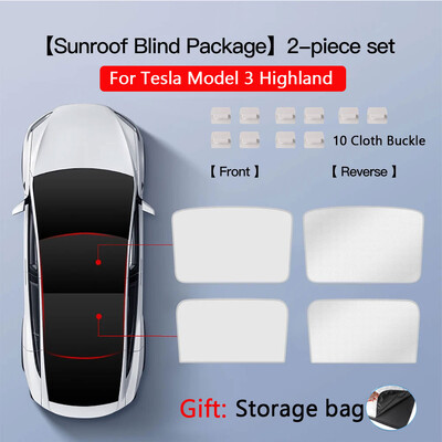 Parasolar Trapă pentru Tesla Model 3 Highland Model Y 2017-2024 Upgrade Cataramă din pânză de gheață Parasolare Acoperiș din sticlă Luminar față spate