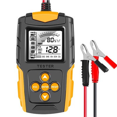 12V 24V autoaku tester LCD digitaalne sõiduki väntav laadimisskanner diagnostiline aku mõõtmise analüsaator