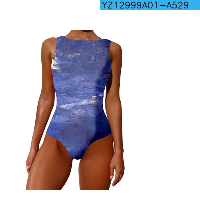 Piiriülesed uued naiste Euroopa ja Ameerika sportlikud ujumisriided rinnapatjadega, kahekihiline paksendatud keha vormiv ujumistrikoo