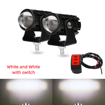 Mini fară de conducere pentru motocicletă Dual Colo pentru far, faruri auxiliare, lampă R ATV, scuter, accesorii pentru faruri de ceață, 12V