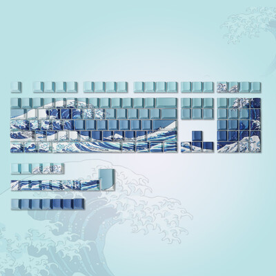 136 klahvi Puidu tera läige läbi klahvikorkide Värvi alumine külg Trüki PBT klahvikatted Cherry profiil Cherry Gateron MX Switchi klaviatuurile