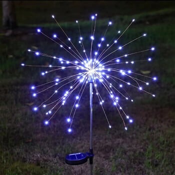 LED Solar Power Φώτα πυροτεχνίας Διακόσμηση κήπου Fairy Lights Αδιάβροχο φωτιστικό γκαζόν εξωτερικού χώρου πικραλίδα για διακόσμηση κήπου βεράντας