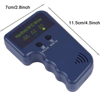 Повтарящ се ръчен 125KHz EM4100 5200 RFID ID Card Writer Копирна машина Дубликатор Програматор + 2 бр. T5577 Презаписваеми ключодържатели Етикети