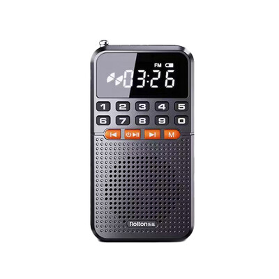 Mini portatīvais FM radio divu antenu kabatas radio uztvērējs Bluetooth 5.0 skaļrunis TF kartes mūzikas atskaņotājs ar LED lukturīti