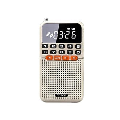 Mini portatīvais FM radio divu antenu kabatas radio uztvērējs Bluetooth 5.0 skaļrunis TF kartes mūzikas atskaņotājs ar LED lukturīti