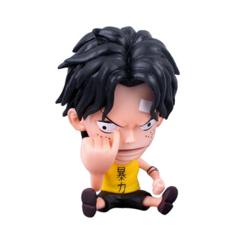 8-10 cm Anime Figure One Piece Monkey D Luffy Roronoa Zoro Kawaii Toys Q-Version Figural Nendoroid Διακόσμηση αυτοκινήτου PVC Μοντέλο Δώρο