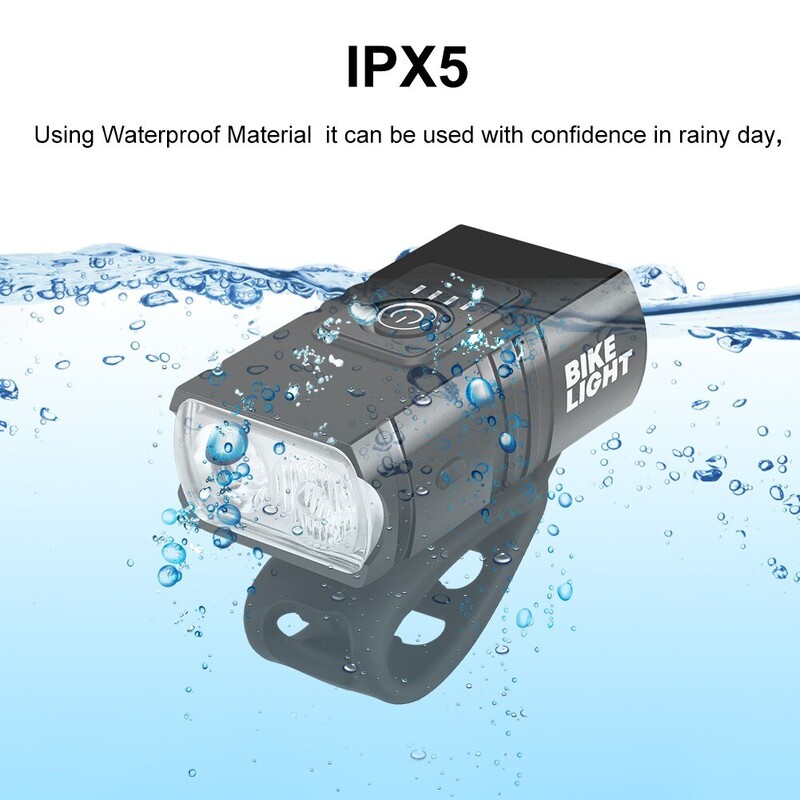 BK02 jalgrattavalgusti USB-laetav T6 LED jalgrattatuled 6 režiimi MTB taskulamp jalgratta esituli jalgratta esilatern