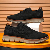 Meeste vabaajajalatsid Hingavad kootud Brogue kingad Mugav pidulik kleit Tossud Nööritavad Jalutuskäigud