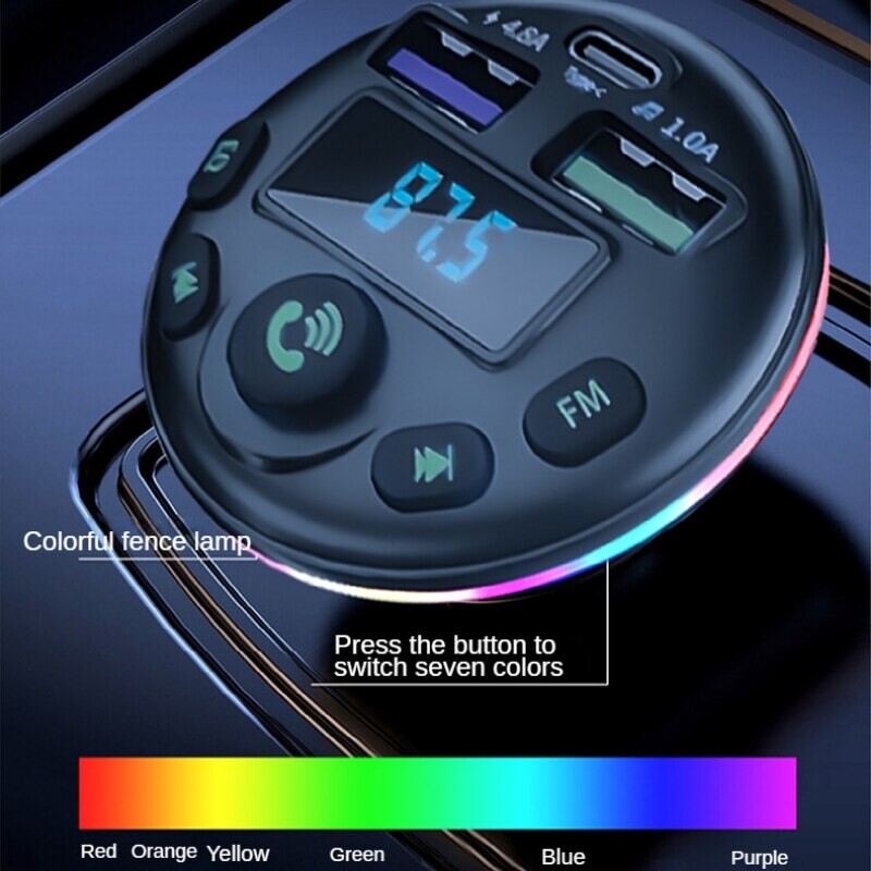 5.0 auto Bluetooth brzo punjenje PD QC brzo punjenje tri u jednom MP3 player Punjenje upaljač višenamjenski auto punjač