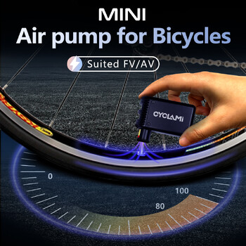 CYCLAMI Mini Electric Air Pump Φορητό ποδήλατο Ασύρματο Inflator Presta Schrader Βαλβίδα εξωτερικού χώρου MTB ποδηλάτου