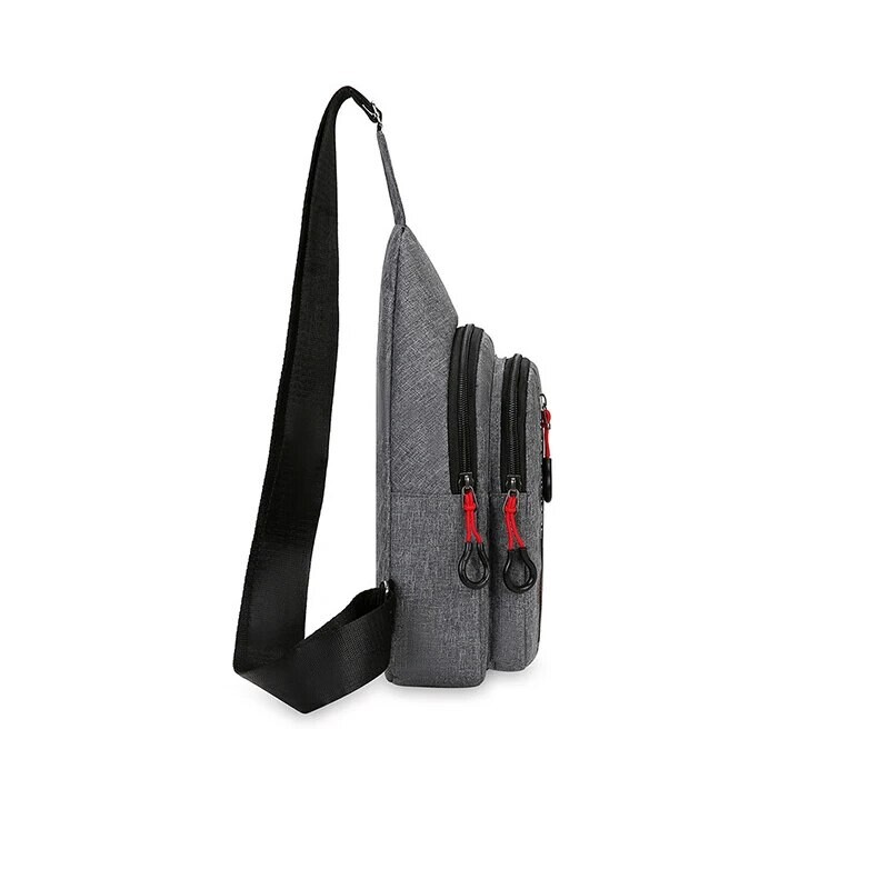 Geantă de piept pentru bărbați 2024, noua geantă de umăr la modă ocazională, rucsac coreean pentru ciclism